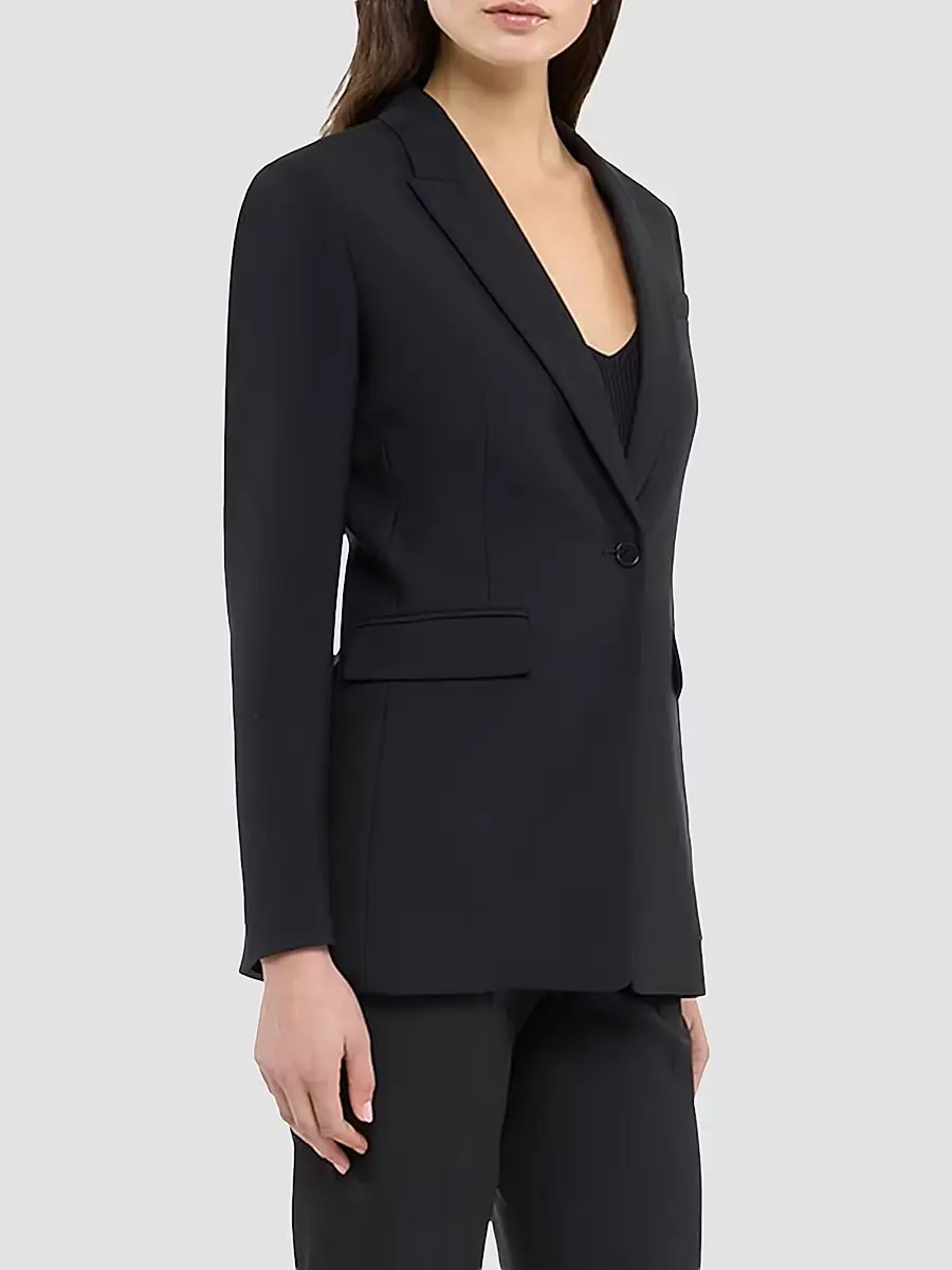 Another Tomorrow Women's Single Button Jacket | Thumbnail 3 Another Tomorrow Women's Single Button Jacket | Thumbnail 3