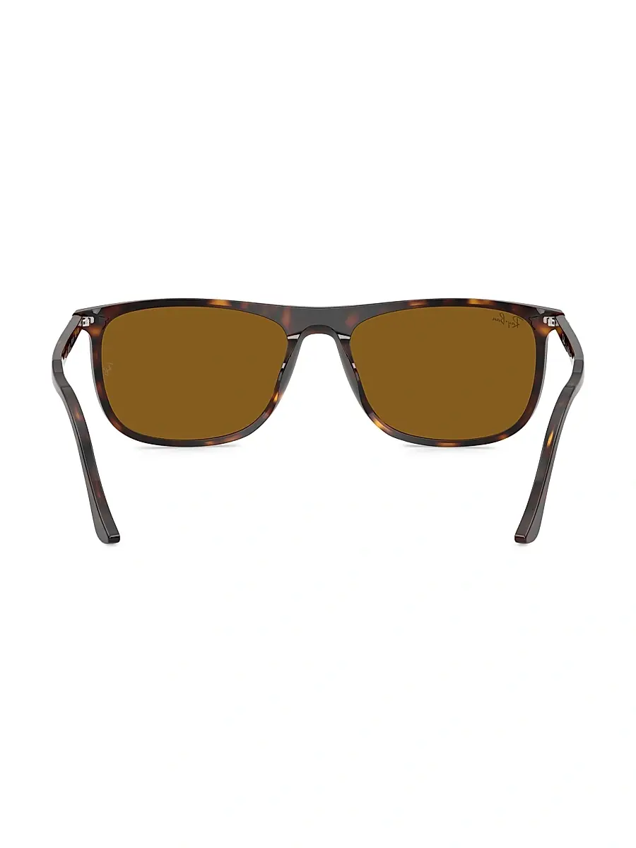 Ray-Ban Men's RB2216F 58MM Rectangular Sunglasses - Havana Brown | Thumbnail 3