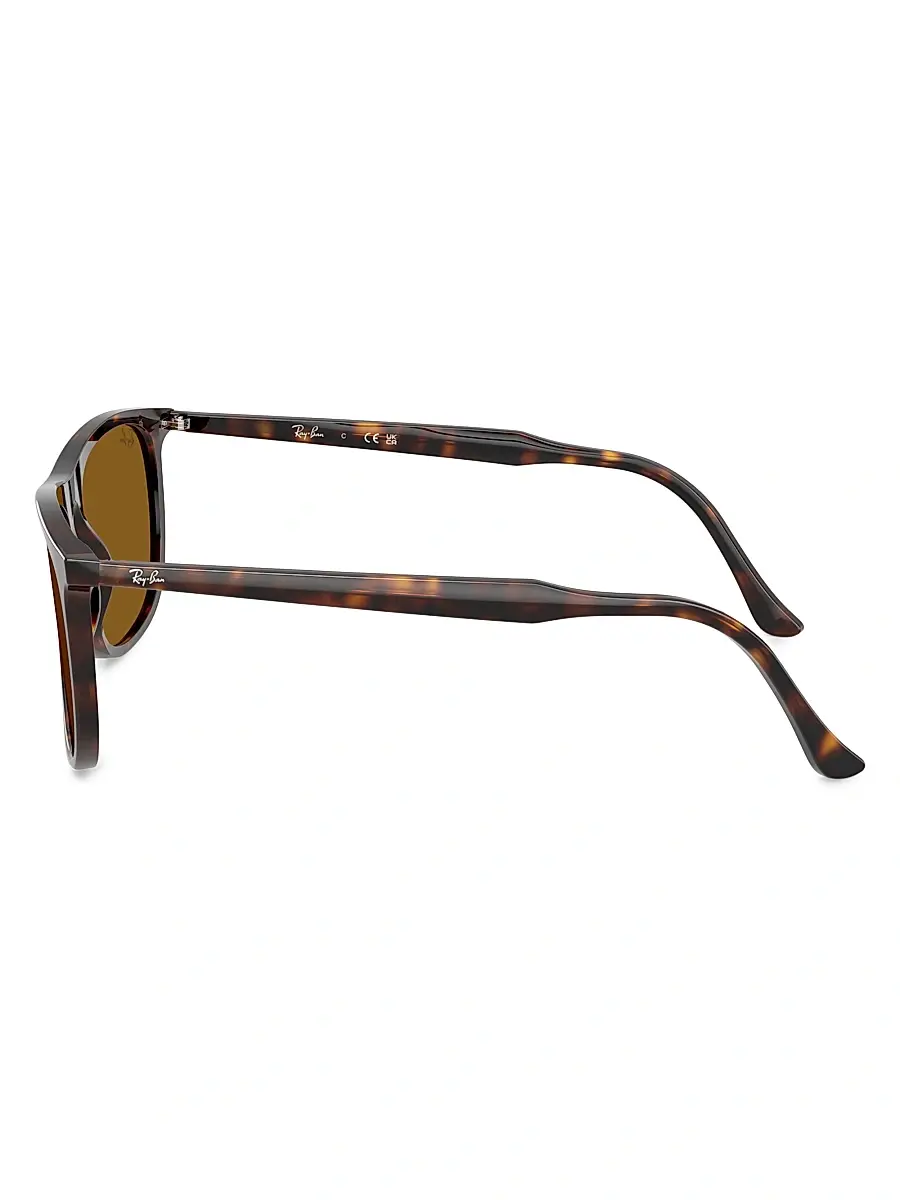 Ray-Ban Men's RB2216F 58MM Rectangular Sunglasses - Havana Brown | Thumbnail 5