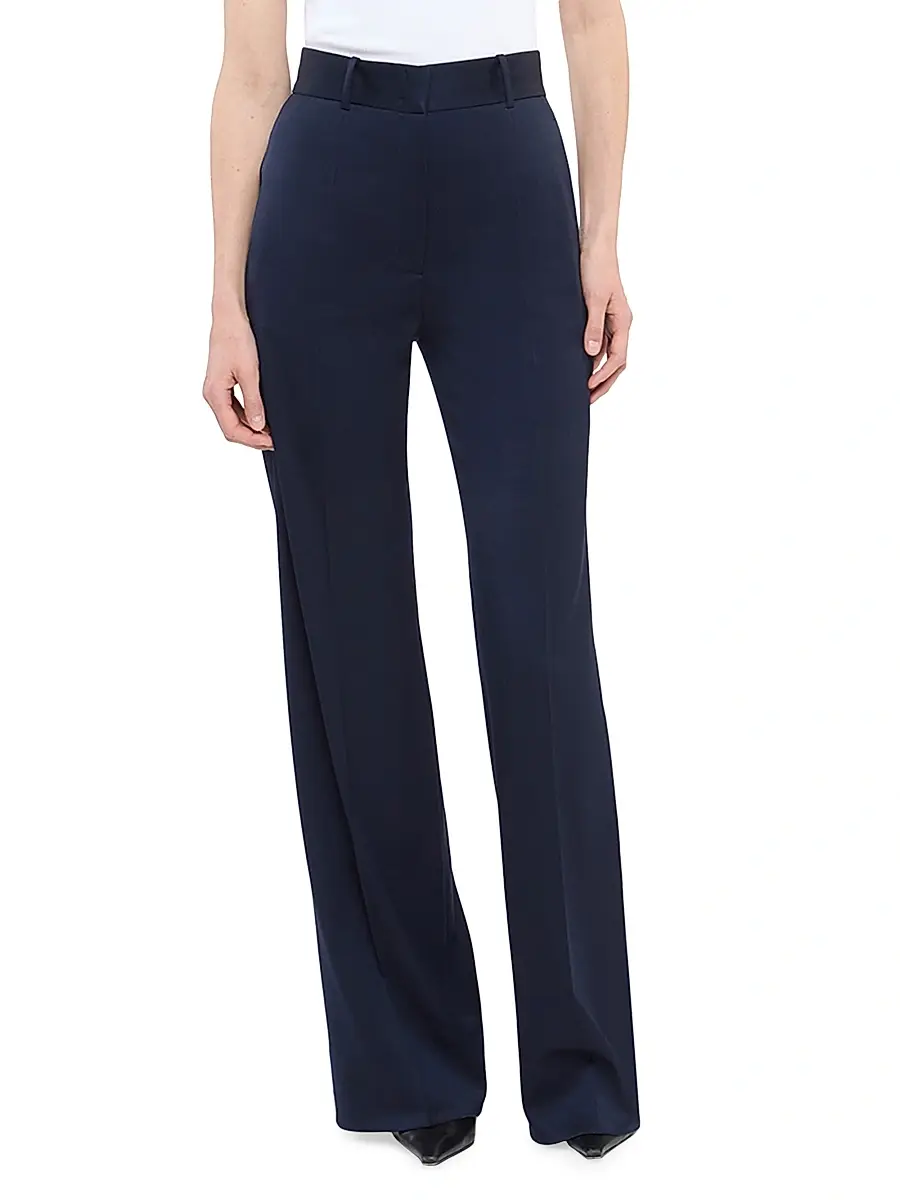 Another Tomorrow Women's Wide Leg Suit Pants | Thumbnail 2 Another Tomorrow Women's Wide Leg Suit Pants | Thumbnail 2