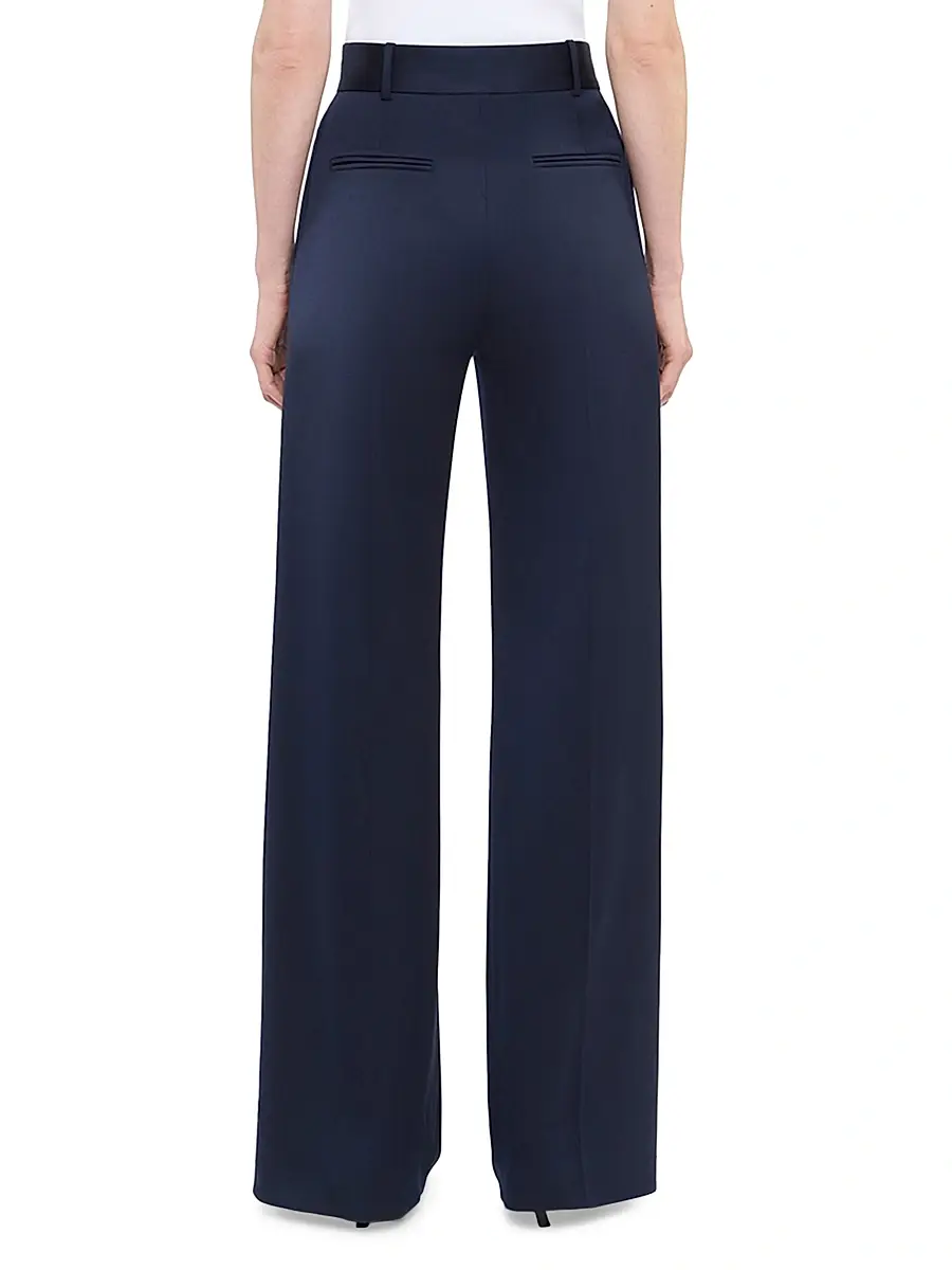 Another Tomorrow Women's Wide Leg Suit Pants | Thumbnail 4 Another Tomorrow Women's Wide Leg Suit Pants | Thumbnail 4
