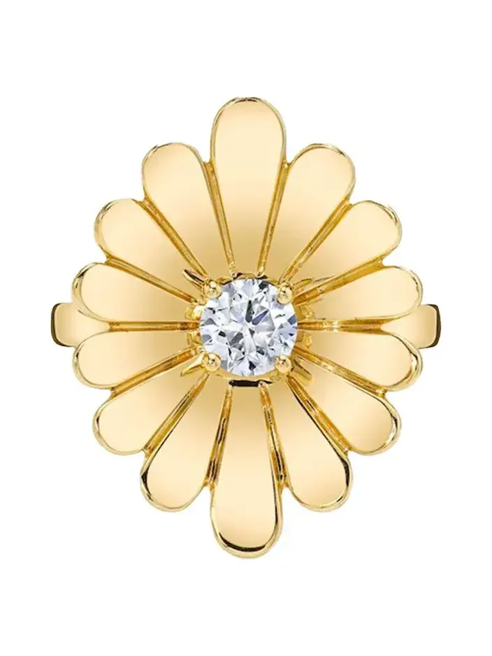 Diamond Water Lily Ring