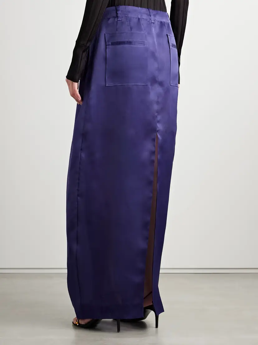 Khaite Lucian Pleated Silk-organza Maxi Skirt | Thumbnail 4 Khaite Lucian Pleated Silk-organza Maxi Skirt | Thumbnail 4