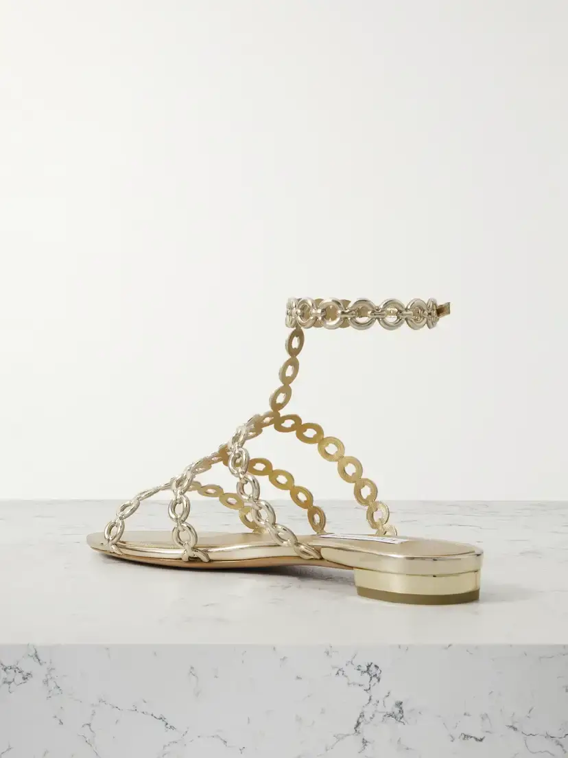 Aquazzura Infinity Metallic Sandals | Thumbnail 3