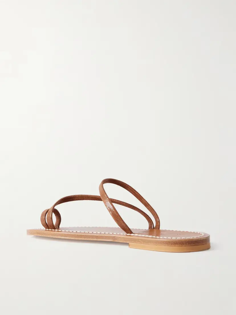K Jacques St Tropez Actium Lizard-effect Leather Slides | Thumbnail 3 K Jacques St Tropez Actium Lizard-effect Leather Slides | Thumbnail 3