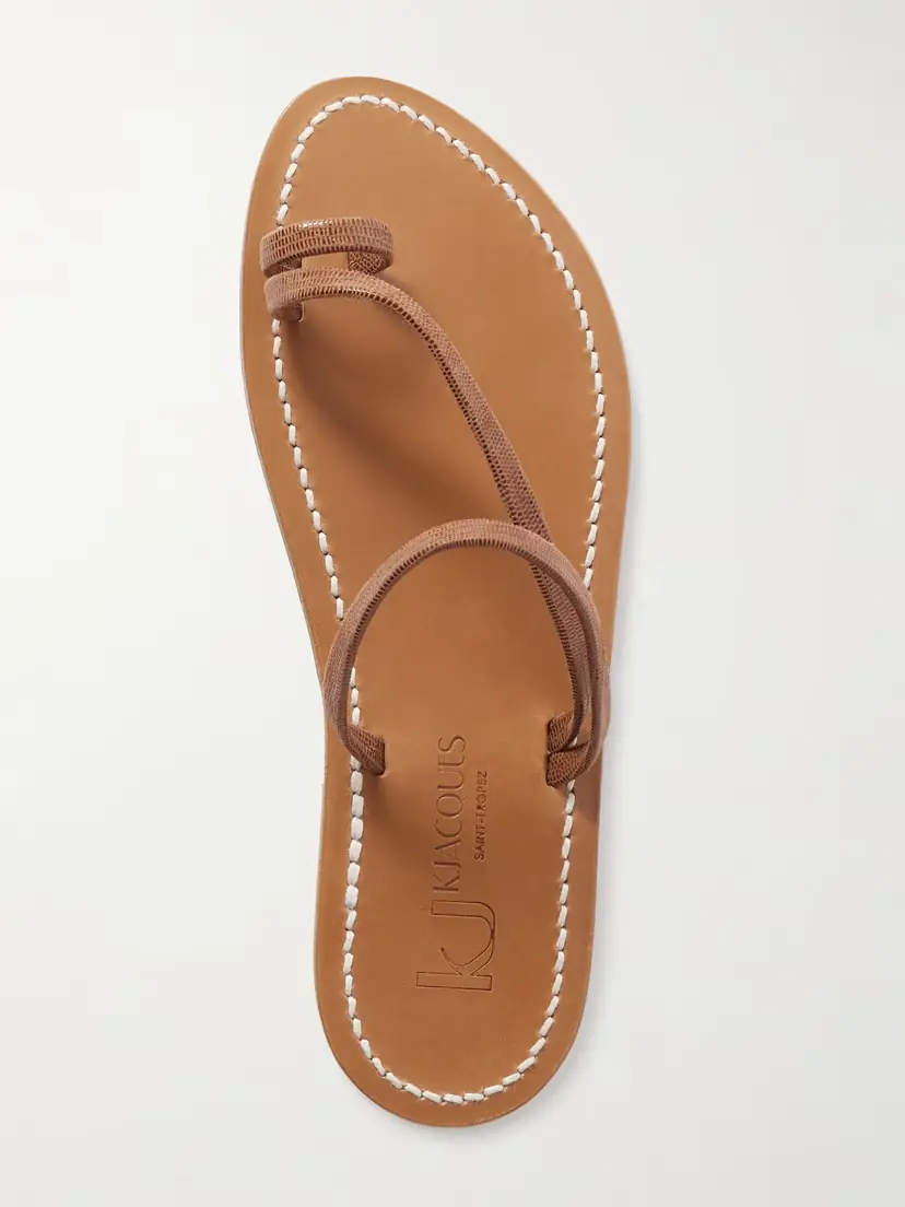 K Jacques St Tropez Actium Lizard-effect Leather Slides | Thumbnail 5 K Jacques St Tropez Actium Lizard-effect Leather Slides | Thumbnail 5