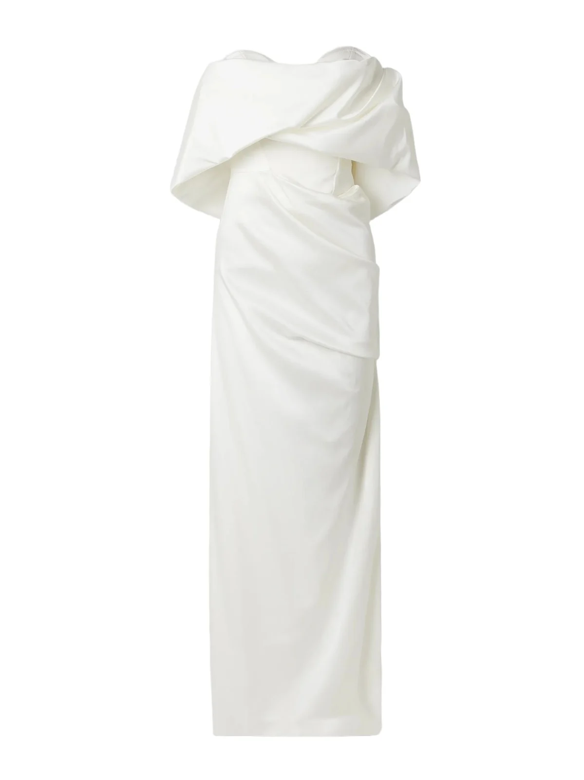 Sybyl Off-the-shoulder Draped Satin Gown Sybyl Off-the-shoulder Draped Satin Gown