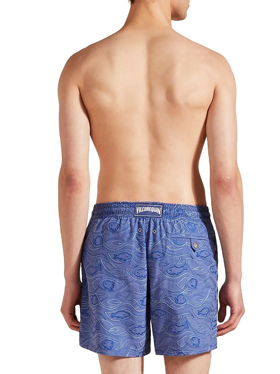 Vilebrequin Men's Embroidered Aquarium Swim Trunks | Thumbnail 5 Vilebrequin Men's Embroidered Aquarium Swim Trunks | Thumbnail 5