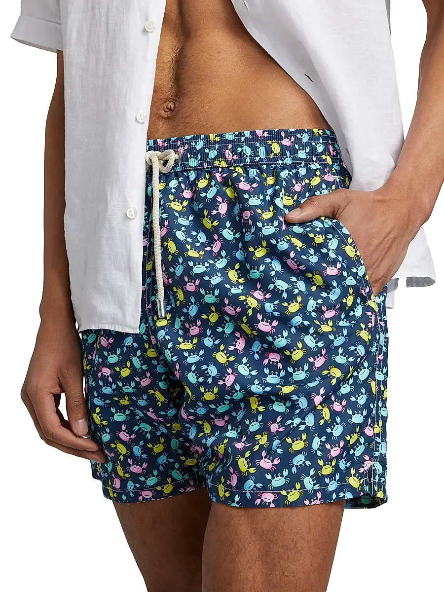 MC2 Saint Barth Men's Lighting Micro Fantasy Swim Trunks - Crabby Multi | Thumbnail 5 MC2 Saint Barth Men's Lighting Micro Fantasy Swim Trunks - Crabby Multi | Thumbnail 5