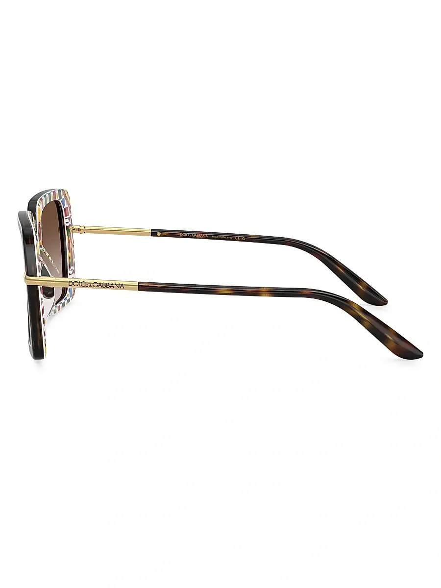 Dolce & Gabbana Women's 52MM Square Sunglasses - Brown Gradient | Thumbnail 3