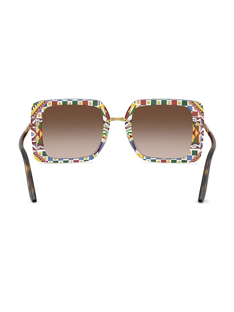 Dolce & Gabbana Women's 52MM Square Sunglasses - Brown Gradient | Thumbnail 4