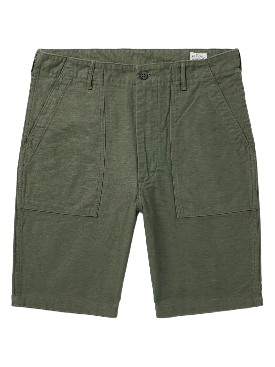 Slim-Fit Straight-Leg Cotton Cargo Shorts - Men Slim-Fit Straight-Leg Cotton Cargo Shorts - Men