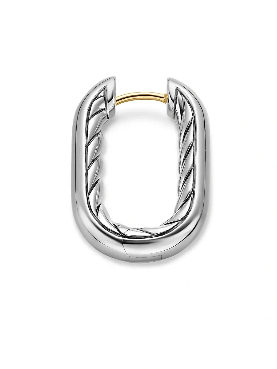 David Yurman Women's Madison Smooth Hoop Earrings in Sterling Silver, 24.3MM - Silver | Thumbnail 3 David Yurman Women's Madison Smooth Hoop Earrings in Sterling Silver, 24.3MM - Silver | Thumbnail 3