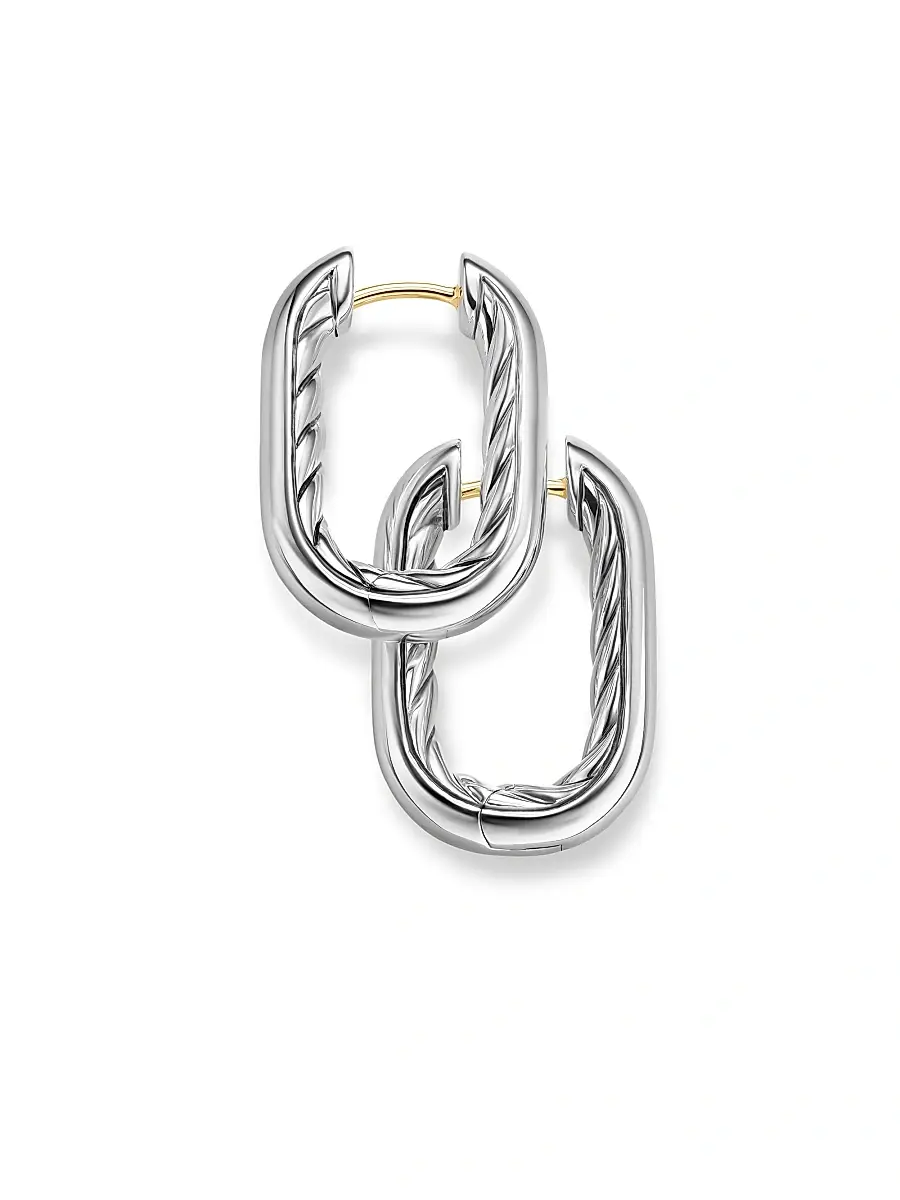 David Yurman Women's Madison Smooth Hoop Earrings in Sterling Silver, 24.3MM - Silver | Thumbnail 4 David Yurman Women's Madison Smooth Hoop Earrings in Sterling Silver, 24.3MM - Silver | Thumbnail 4
