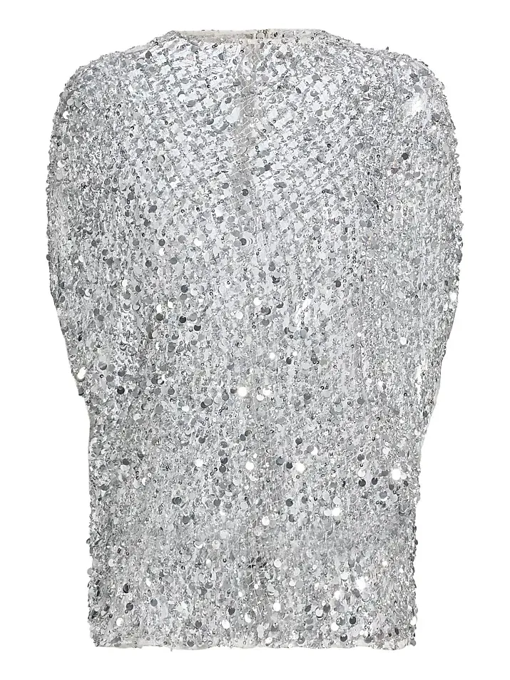 Women's Sequined Net Mesh Cape Top Women's Sequined Net Mesh Cape Top
