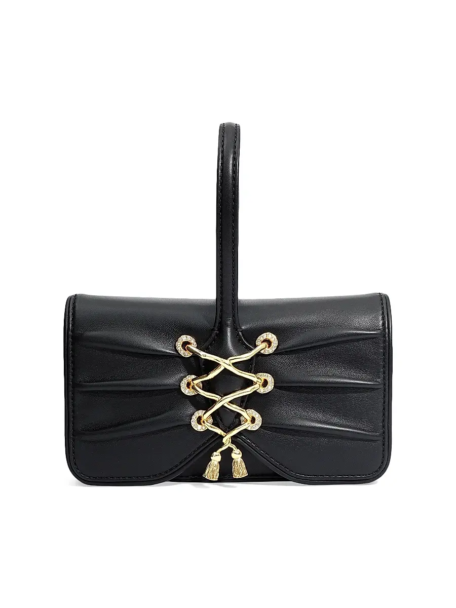 ALEXIS BITTAR Women's Lace-Up Leather Wristlet