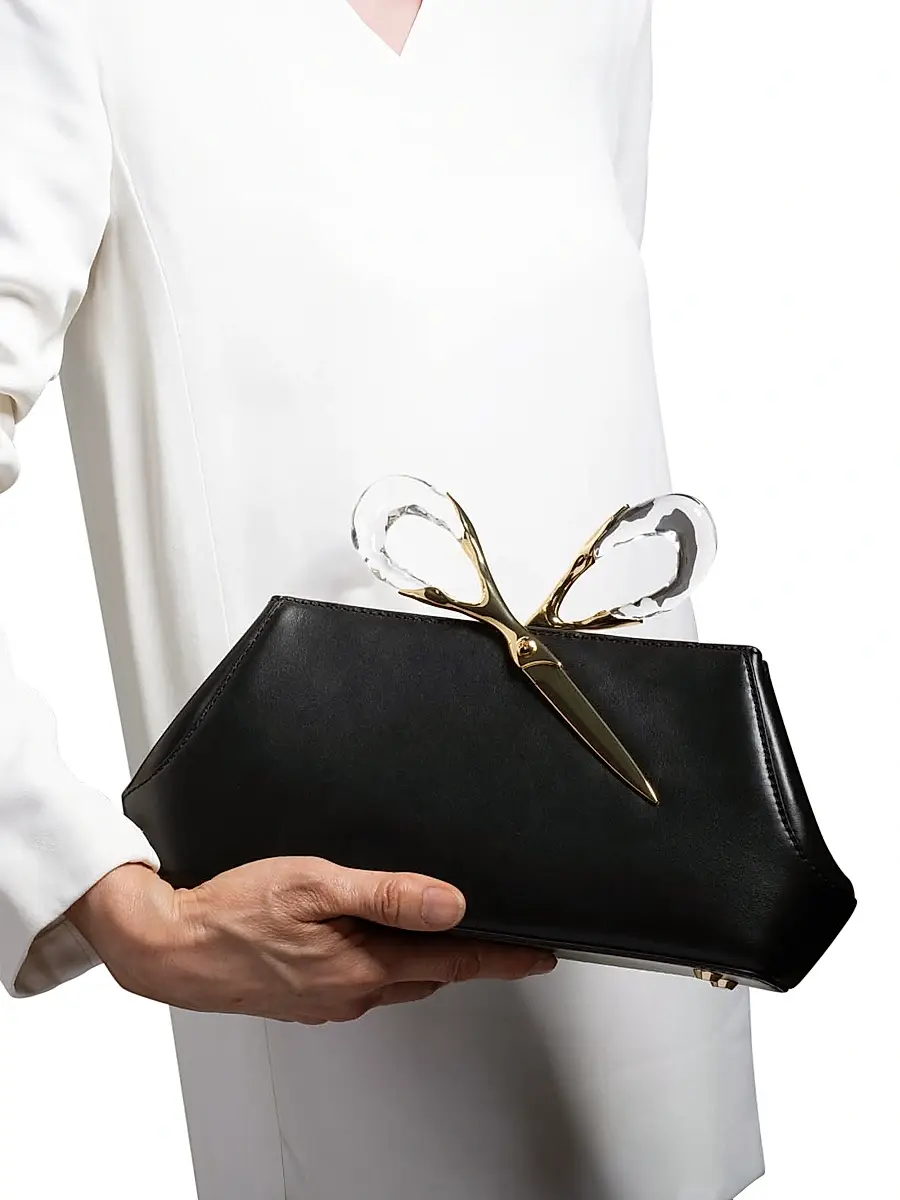 ALEXIS BITTAR Women's The Scissor Leather Clutch | Thumbnail 2 ALEXIS BITTAR Women's The Scissor Leather Clutch | Thumbnail 2
