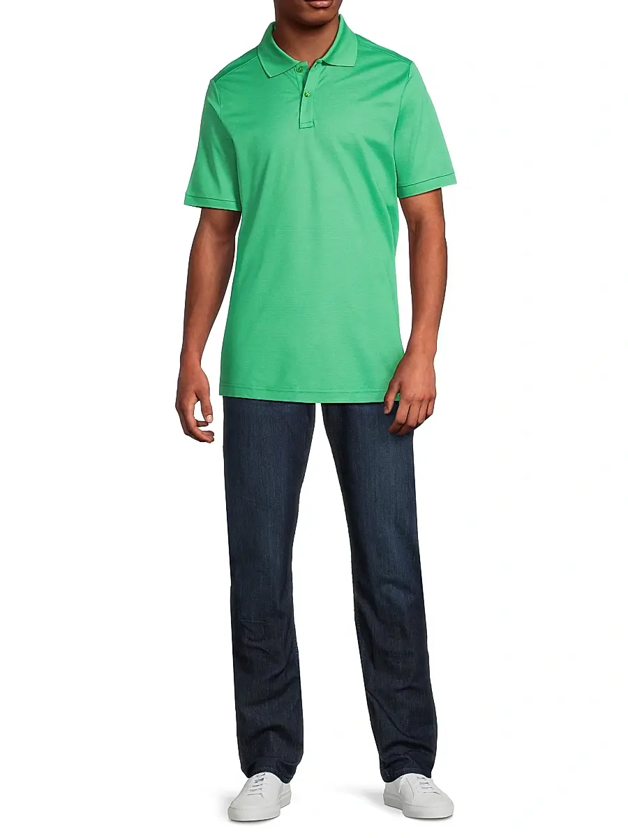 Eton Men's Cotton Piqué Polo Shirt | Thumbnail 2 Eton Men's Cotton Piqué Polo Shirt | Thumbnail 2