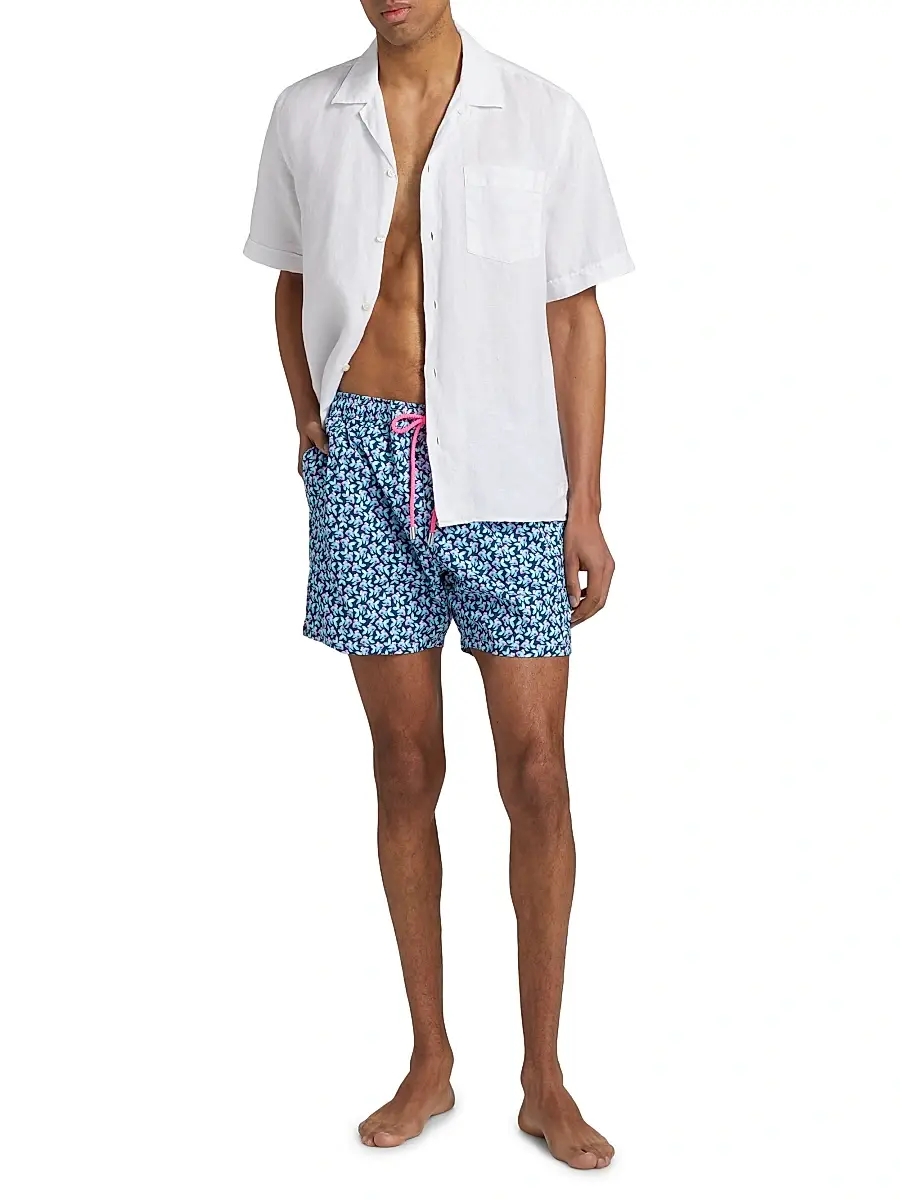 MC2 Saint Barth Men's Comfort Light Swim Trunks - Silk Fish | Thumbnail 2 MC2 Saint Barth Men's Comfort Light Swim Trunks - Silk Fish | Thumbnail 2