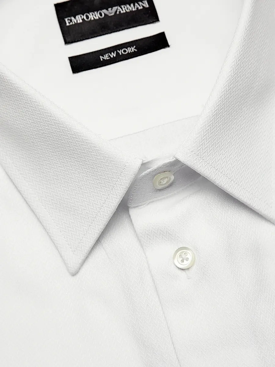 Emporio Armani Men's Classic Cotton Dress Shirt | Thumbnail 2 Emporio Armani Men's Classic Cotton Dress Shirt | Thumbnail 2