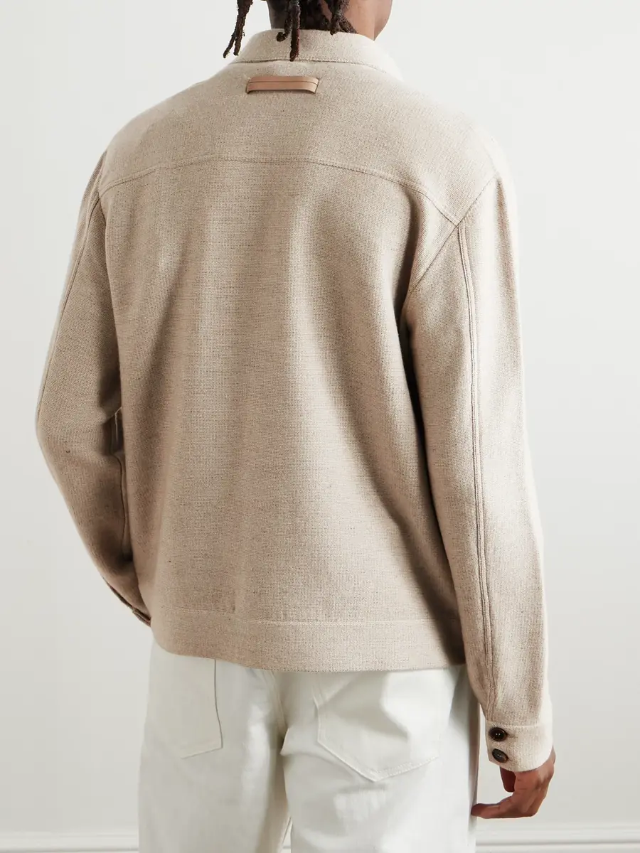 Zegna Wool, Cashmere, Linen and Silk-Blend Chore Jacket - Men | Thumbnail 3