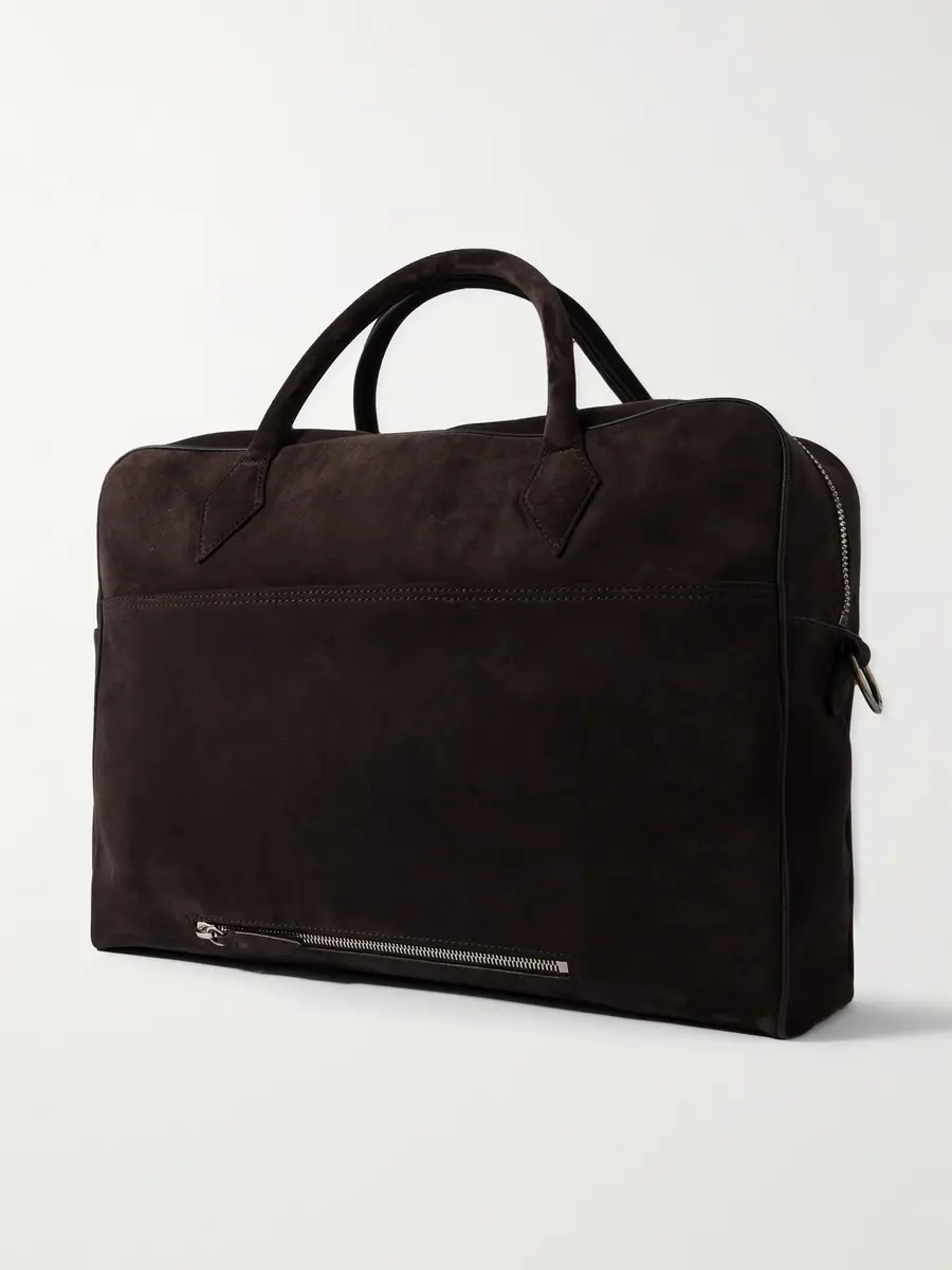 Métier Closer All Day Full-Grain Leather-Trimmed Suede Briefcase - Men | Thumbnail 3