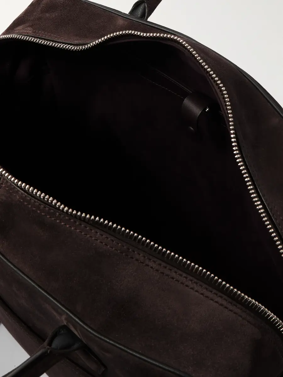 Métier Closer All Day Full-Grain Leather-Trimmed Suede Briefcase - Men | Thumbnail 5
