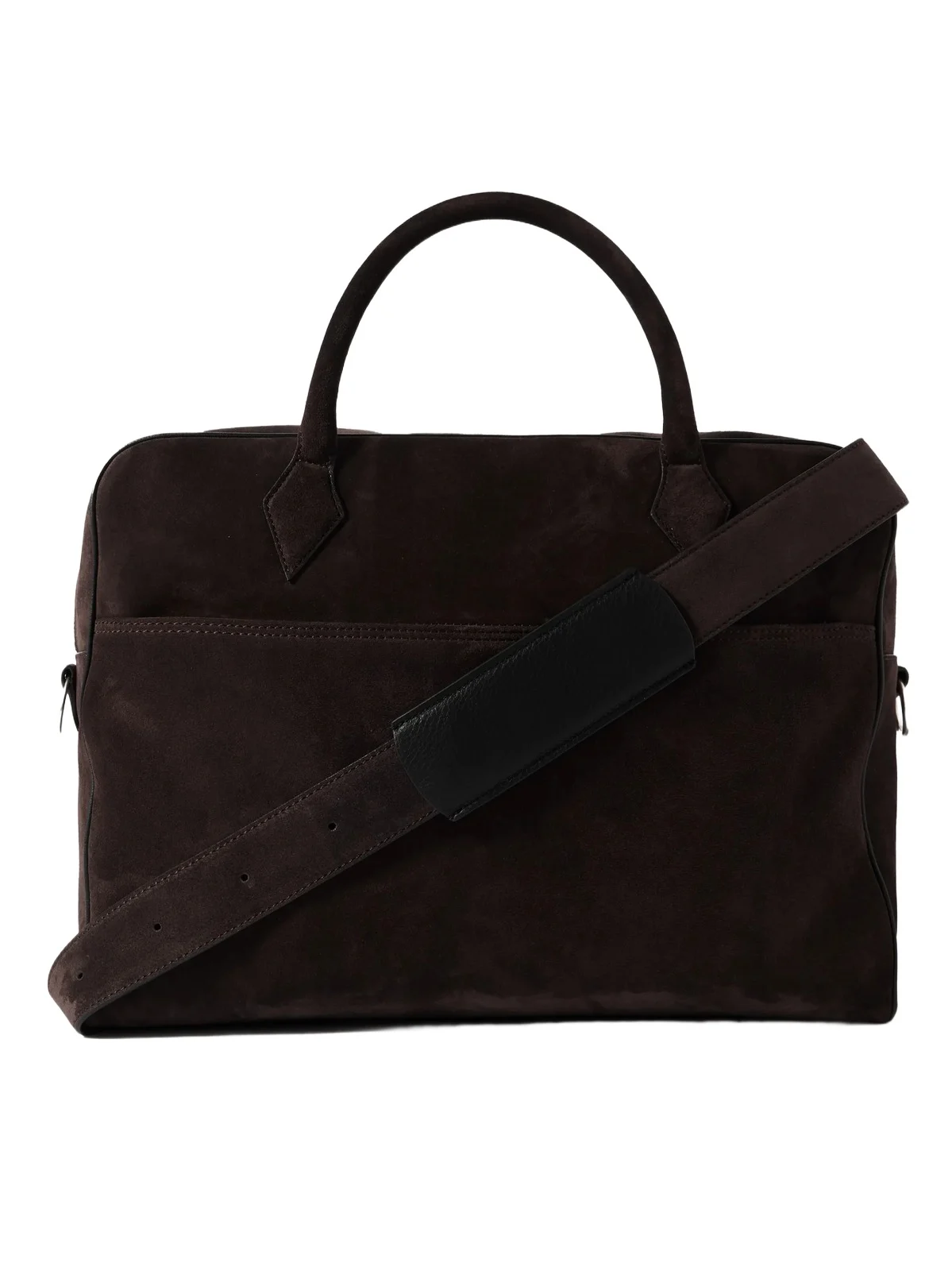 Closer All Day Full-Grain Leather-Trimmed Suede Briefcase - Men Closer All Day Full-Grain Leather-Trimmed Suede Briefcase - Men