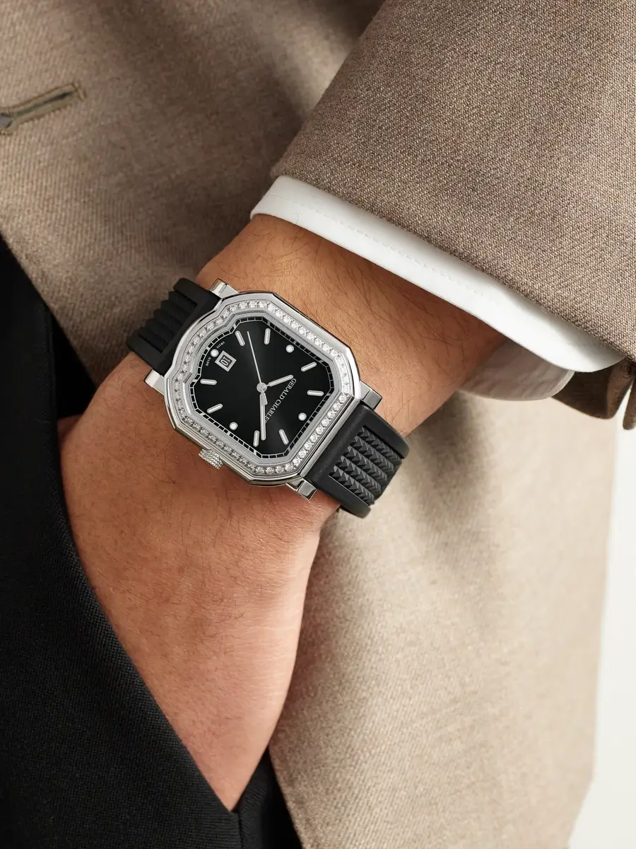 Gerald Charles Maestro 2.0 Ultra-Thin Automatic 39mm Stainless Steel, Diamond and Rubber Watch, Ref. No. GC2.0-A-DIA-00 - Men | Thumbnail 2 Gerald Charles Maestro 2.0 Ultra-Thin Automatic 39mm Stainless Steel, Diamond and Rubber Watch, Ref. No. GC2.0-A-DIA-00 - Men | Thumbnail 2