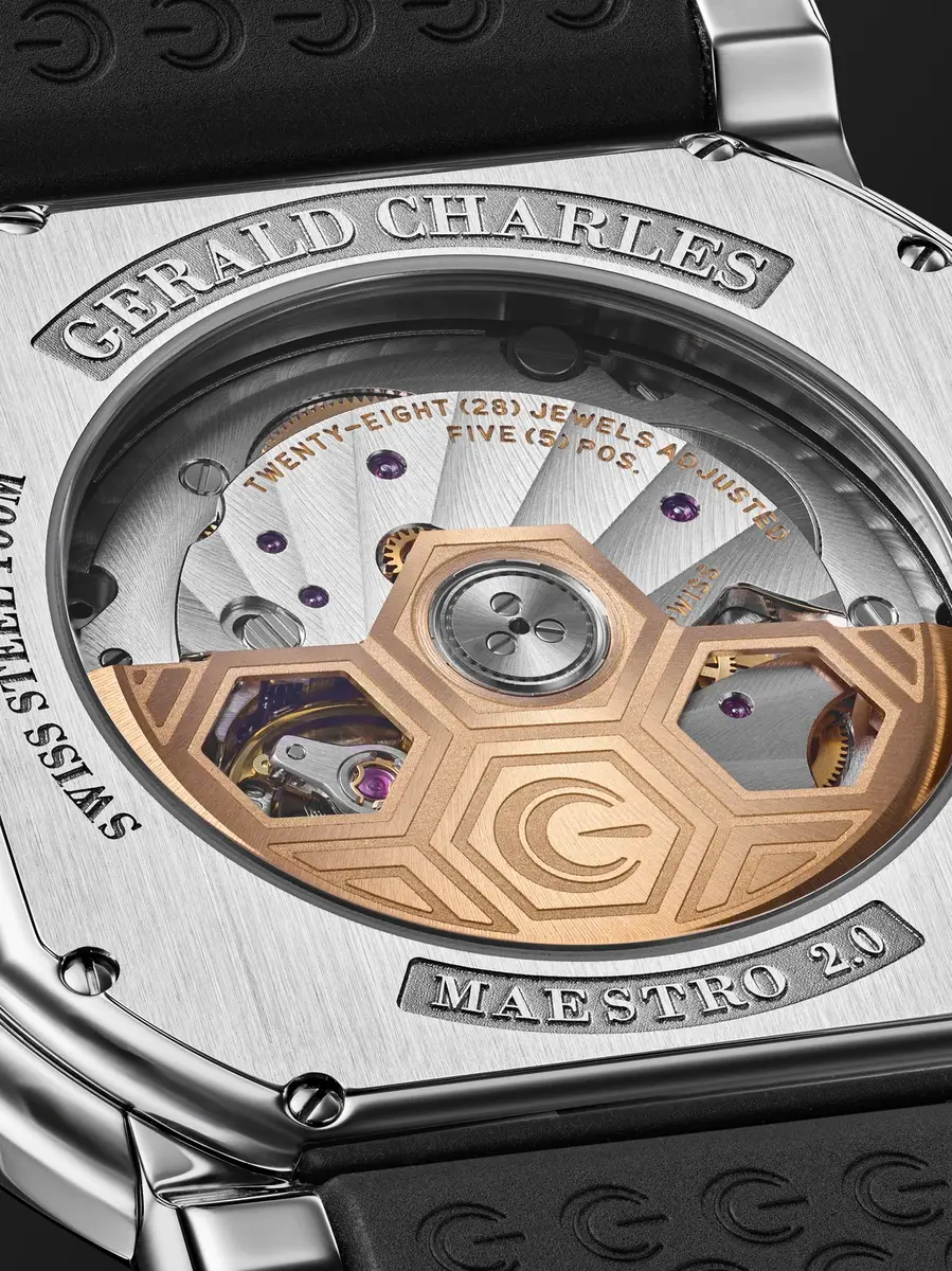 Gerald Charles Maestro 2.0 Ultra-Thin Automatic 39mm Stainless Steel, Diamond and Rubber Watch, Ref. No. GC2.0-A-DIA-00 - Men | Thumbnail 3 Gerald Charles Maestro 2.0 Ultra-Thin Automatic 39mm Stainless Steel, Diamond and Rubber Watch, Ref. No. GC2.0-A-DIA-00 - Men | Thumbnail 3