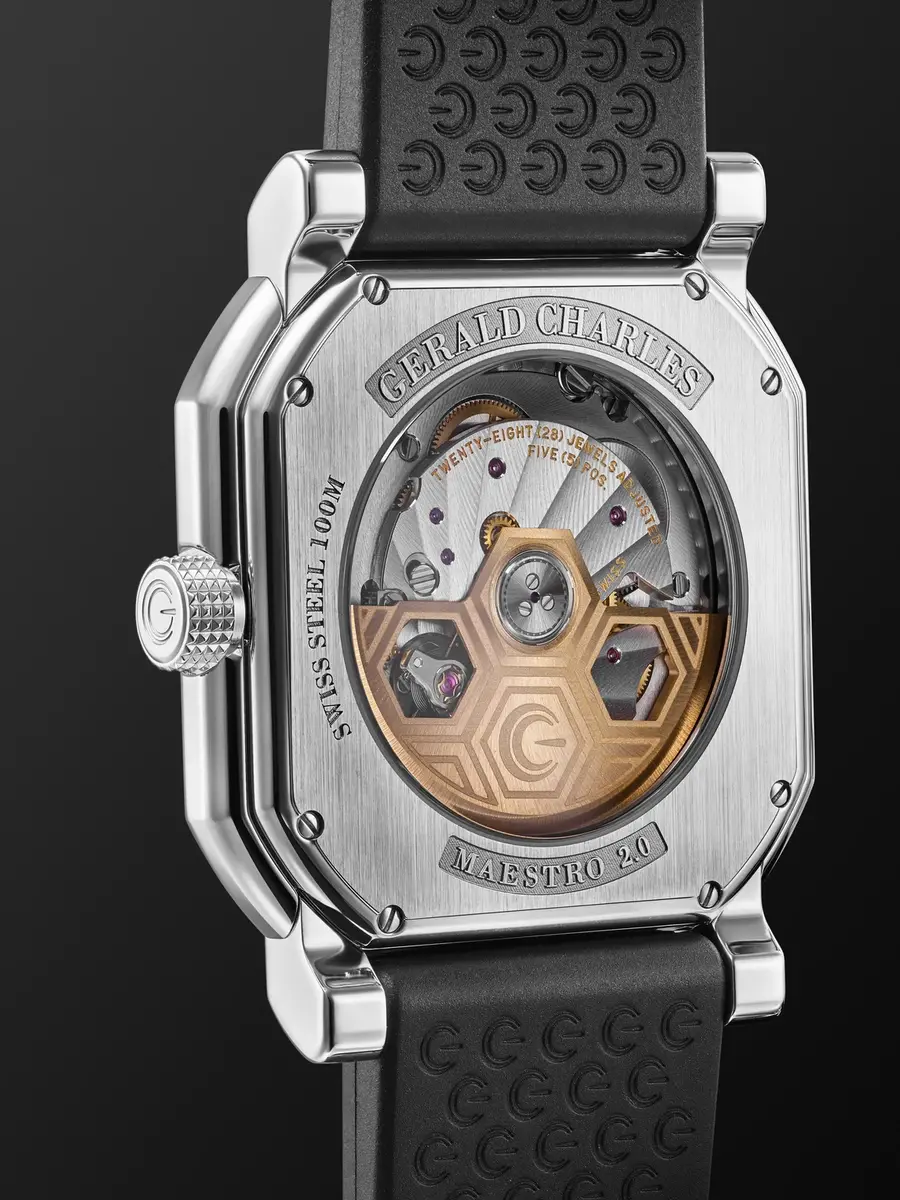 Gerald Charles Maestro 2.0 Ultra-Thin Automatic 39mm Stainless Steel, Diamond and Rubber Watch, Ref. No. GC2.0-A-DIA-00 - Men | Thumbnail 5 Gerald Charles Maestro 2.0 Ultra-Thin Automatic 39mm Stainless Steel, Diamond and Rubber Watch, Ref. No. GC2.0-A-DIA-00 - Men | Thumbnail 5