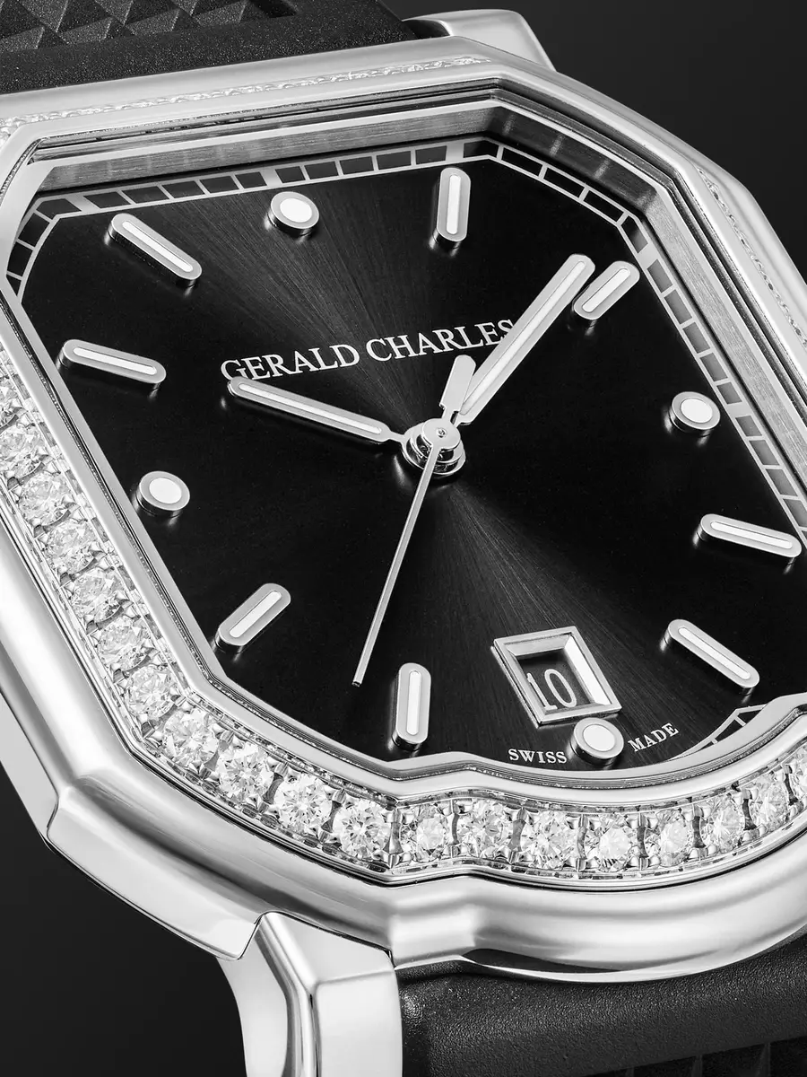 Gerald Charles Maestro 2.0 Ultra-Thin Automatic 39mm Stainless Steel, Diamond and Rubber Watch, Ref. No. GC2.0-A-DIA-00 - Men | Thumbnail 6 Gerald Charles Maestro 2.0 Ultra-Thin Automatic 39mm Stainless Steel, Diamond and Rubber Watch, Ref. No. GC2.0-A-DIA-00 - Men | Thumbnail 6