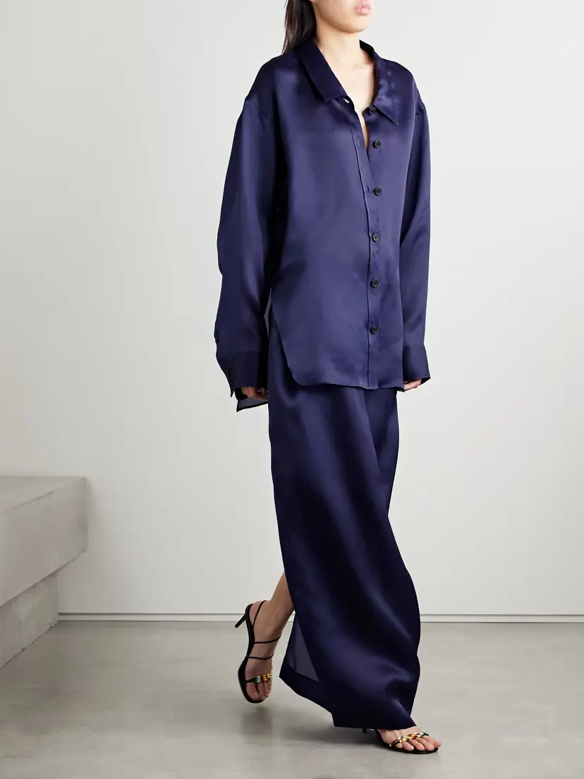 Khaite Herschel Oversized Silk-organza Shirt | Thumbnail 2
