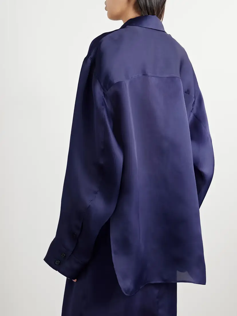 Khaite Herschel Oversized Silk-organza Shirt | Thumbnail 3