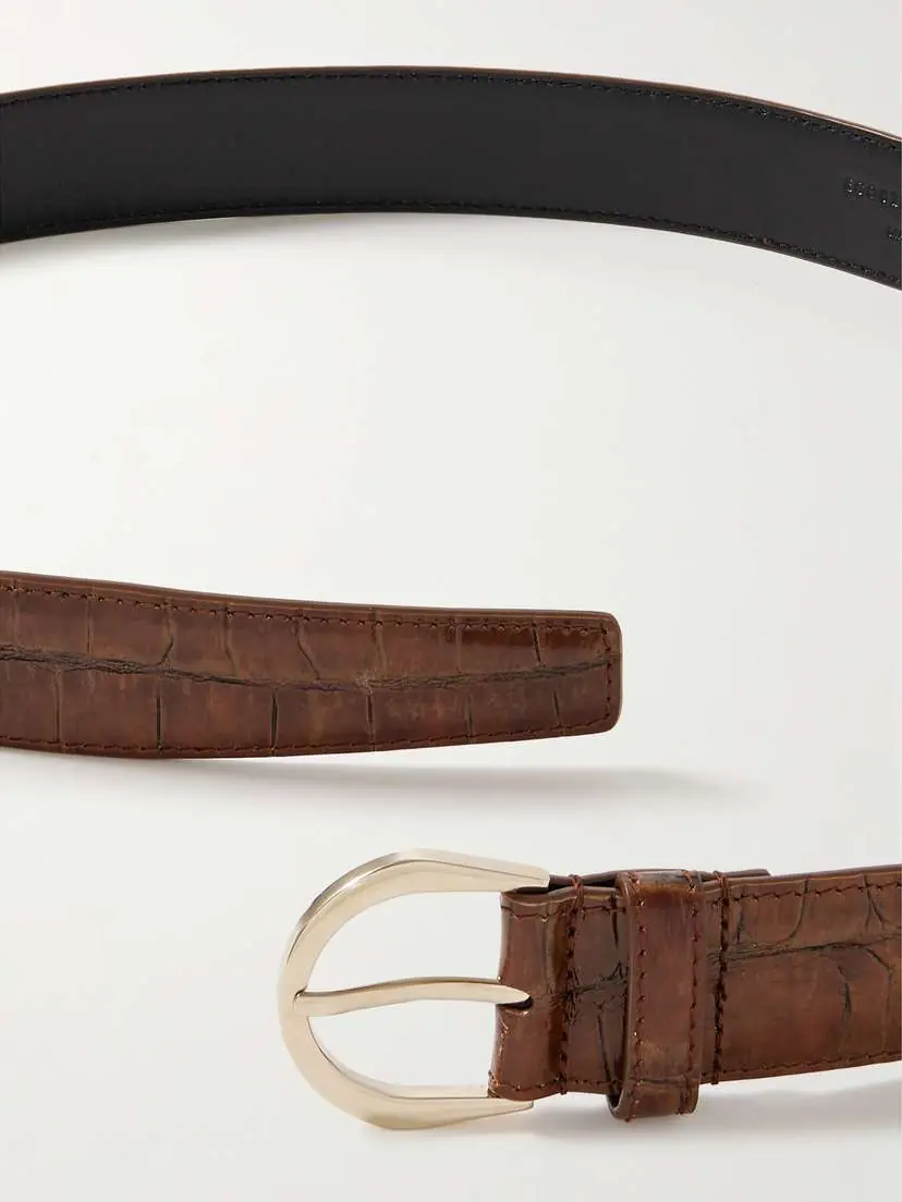 Saint Laurent Croc-effect Leather Belt | Thumbnail 3 Saint Laurent Croc-effect Leather Belt | Thumbnail 3