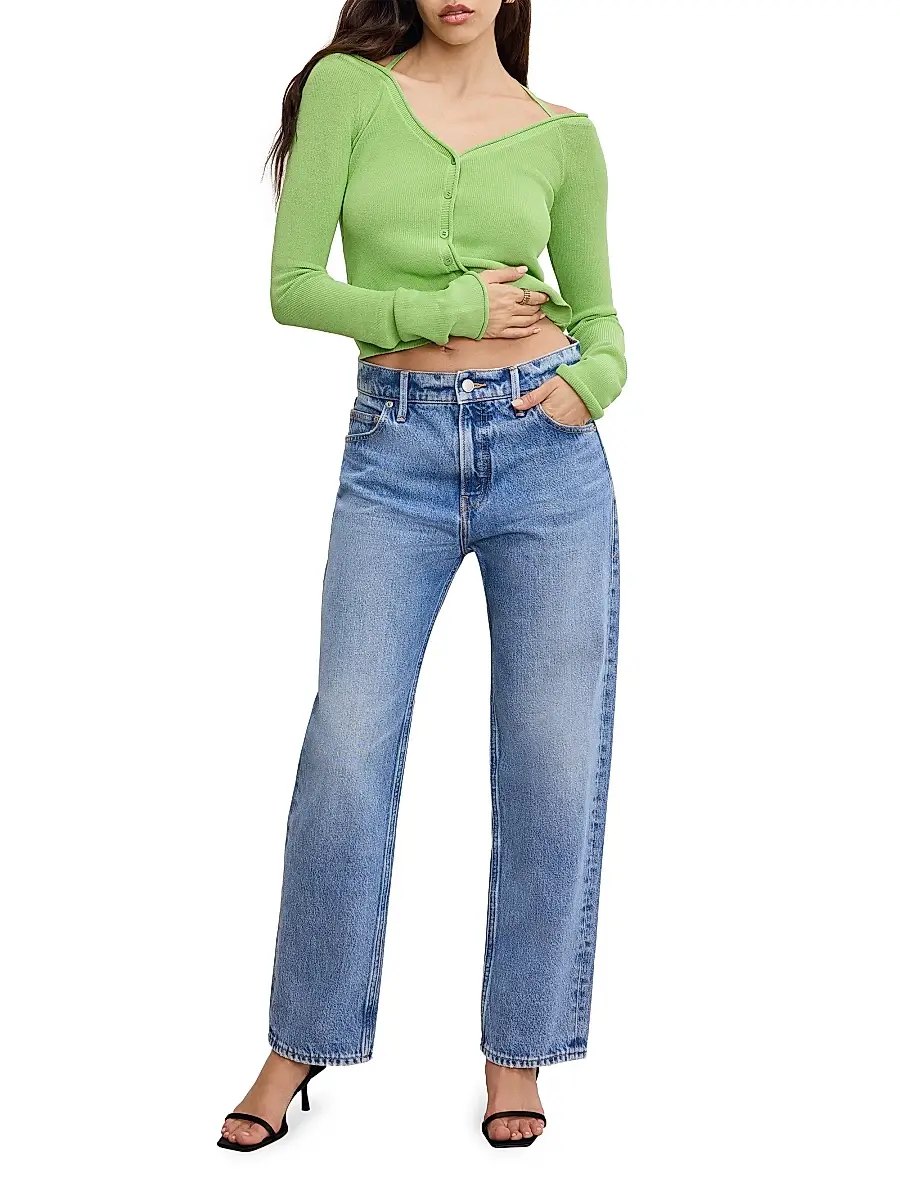 GOOD AMERICAN Women's Good Standard Straight-Leg Jeans | Thumbnail 2 GOOD AMERICAN Women's Good Standard Straight-Leg Jeans | Thumbnail 2