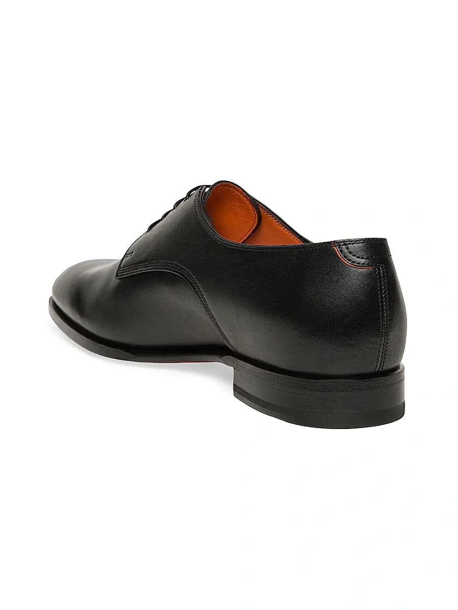 Santoni Men's Adrian Leather Dress Shoes - Black | Thumbnail 3 Santoni Men's Adrian Leather Dress Shoes - Black | Thumbnail 3