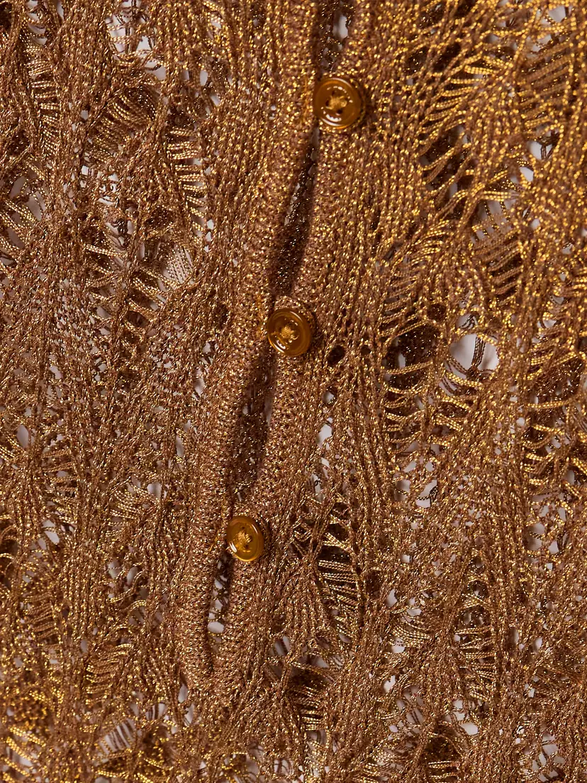 Isabel Marant Pia Metallic Crocheted Mini Dress | Thumbnail 4
