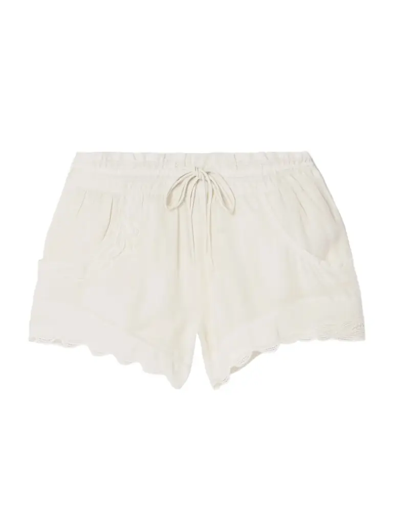 Lola Embroidered Ramie Shorts