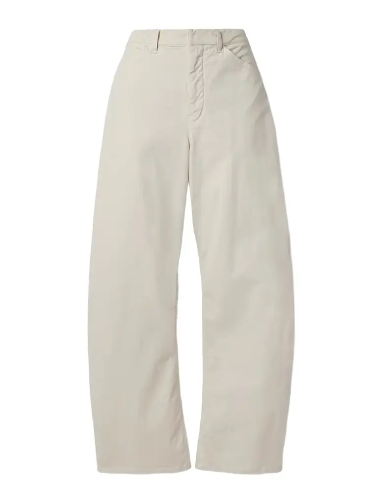 Nili Lotan Tribeca Brushed Cotton-blend Twill Barrel-leg Pants | Image 1 Nili Lotan Tribeca Brushed Cotton-blend Twill Barrel-leg Pants | Image 1