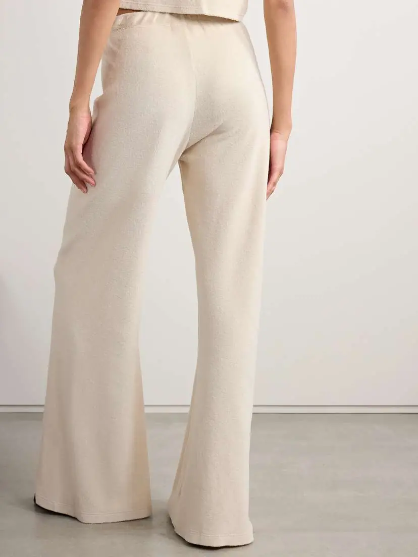 Suzie Kondi Zephyra Cotton-blend Terry Flared Track Pants | Thumbnail 3