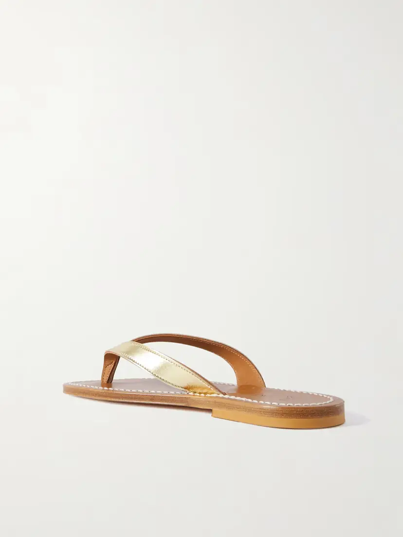K Jacques St Tropez Torino Metallic Leather Sandals | Thumbnail 3 K Jacques St Tropez Torino Metallic Leather Sandals | Thumbnail 3