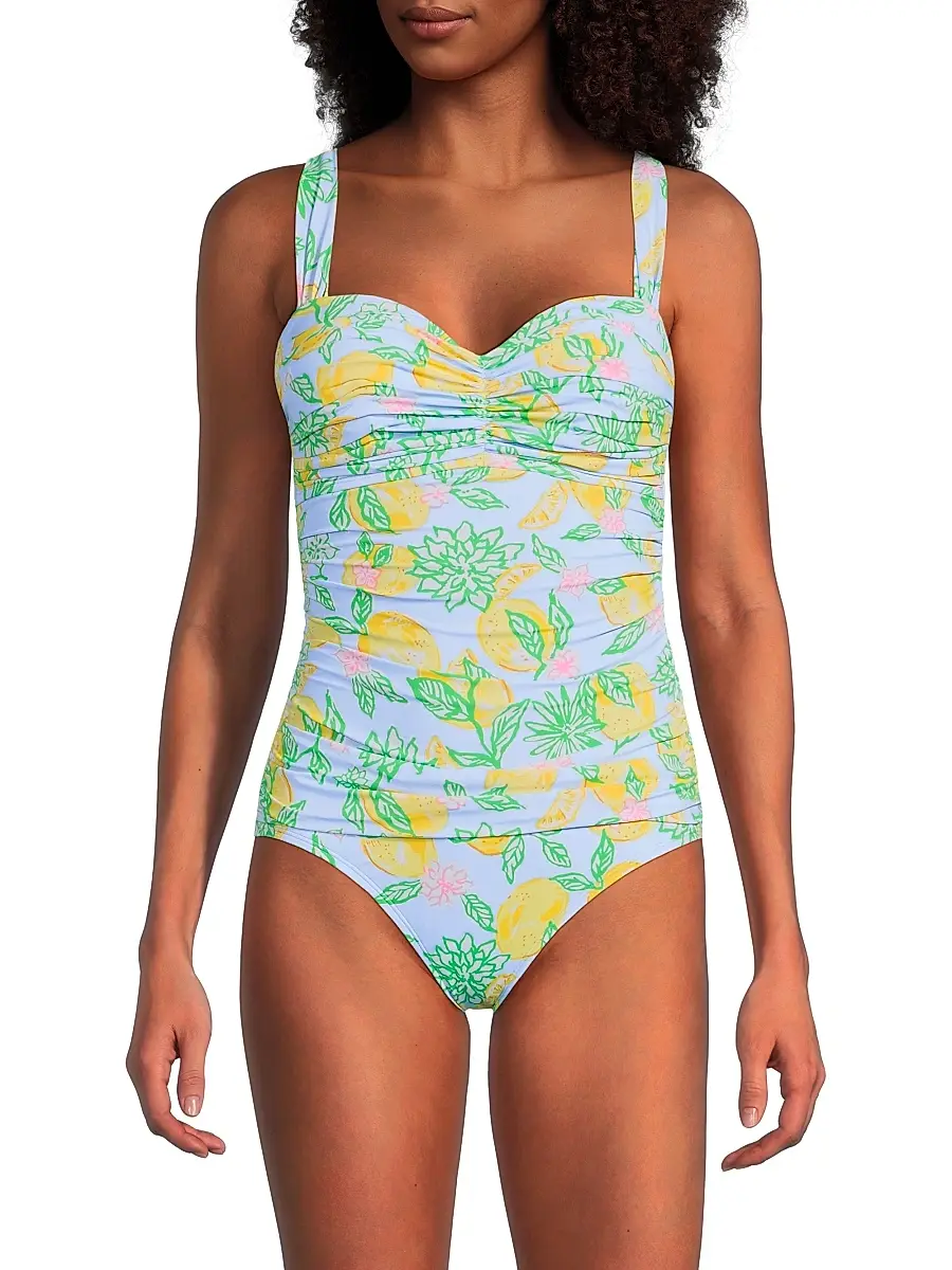 Lilly Pulitzer Women's Solaria Bluette Make Lemonade One-Piece Swimsuit - Bluette Make Lemonade | Thumbnail 3 Lilly Pulitzer Women's Solaria Bluette Make Lemonade One-Piece Swimsuit - Bluette Make Lemonade | Thumbnail 3