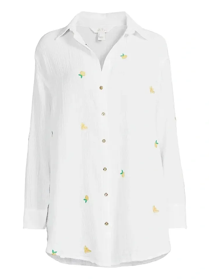 Women's Kwitney Cotton Cover-Up Shirt Women's Kwitney Cotton Cover-Up Shirt
