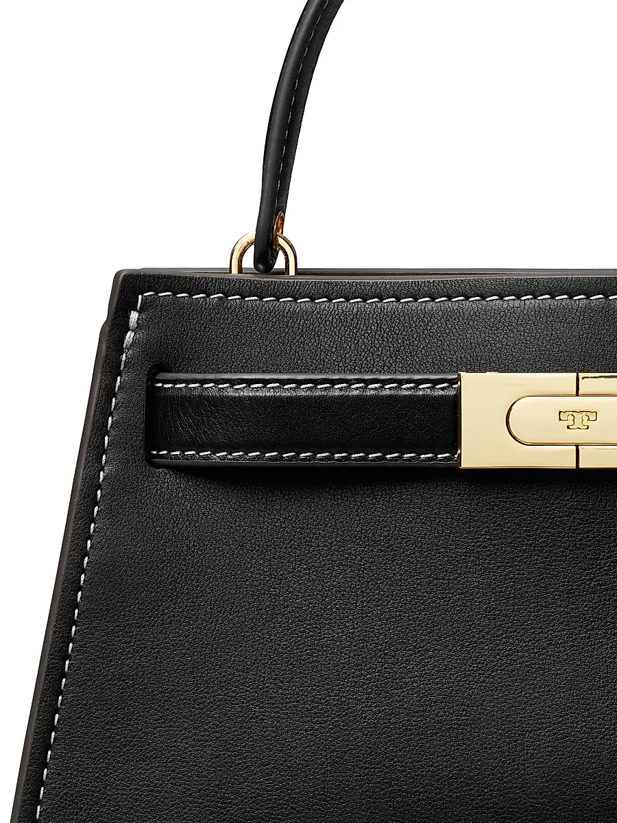 Tory Burch Women's Lee Radziwill Mini Leather Top Handle Bag - Black | Thumbnail 7 Tory Burch Women's Lee Radziwill Mini Leather Top Handle Bag - Black | Thumbnail 7