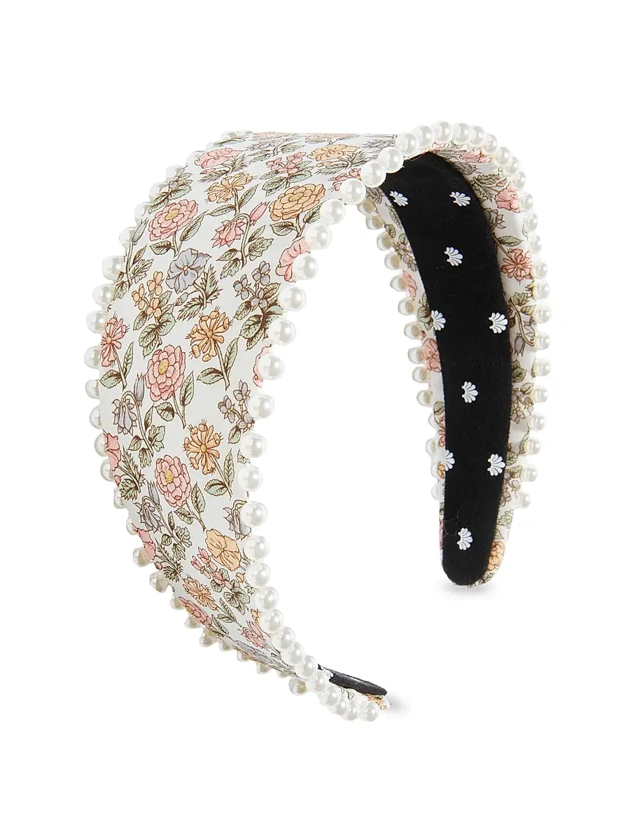 Lele Sadoughi Women's Brigitte Liberty Imitation Pearl-Trim Headband