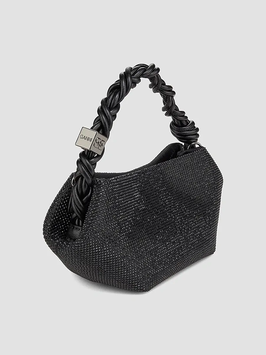 Ganni Women's Mini Bou Strass-Embellished Top Handle Bag | Thumbnail 4