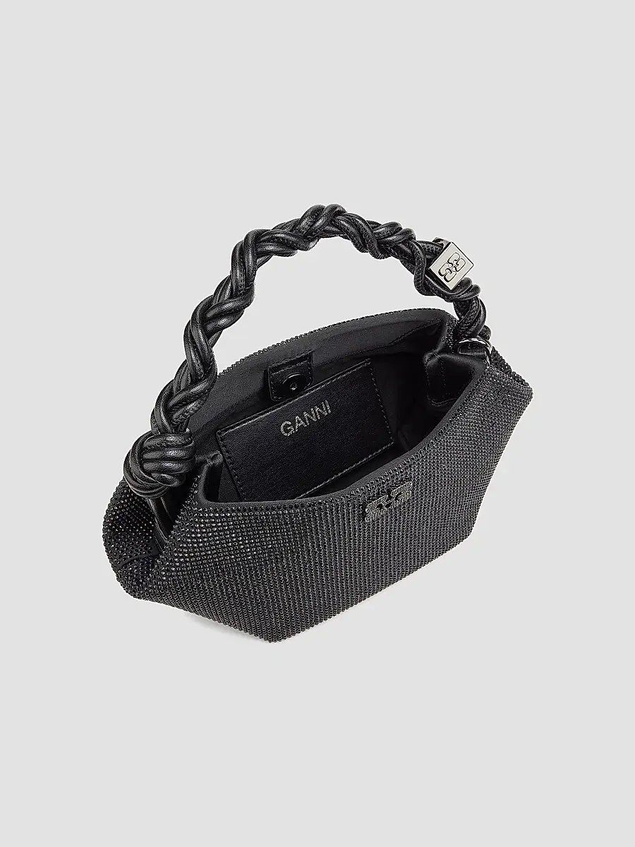 Ganni Women's Mini Bou Strass-Embellished Top Handle Bag | Thumbnail 5