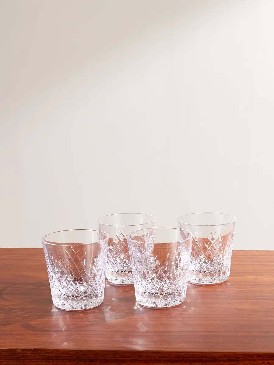 Soho Home Barwell Set of Four Crystal Rocks Glasses - Men | Image 1 Soho Home Barwell Set of Four Crystal Rocks Glasses - Men | Image 1
