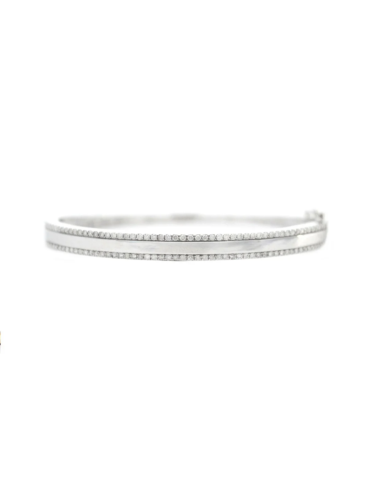0.80ct Diamond 14K Gold Bangle Bracelet